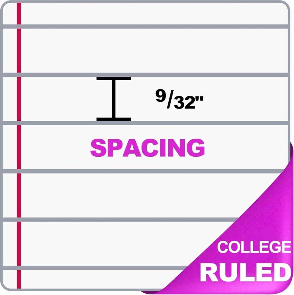 Composition Notebook College Rule: 6 Pack, Decorative Hardcover Writing