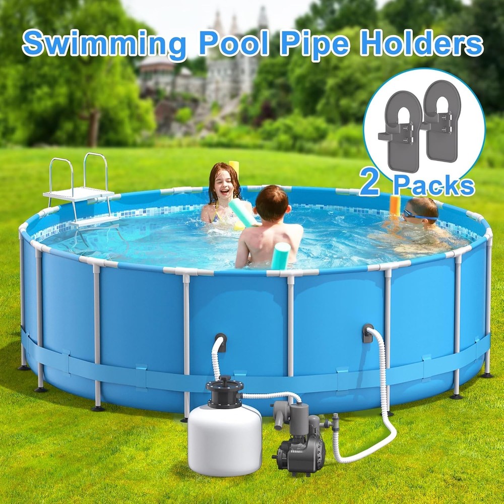 2-Pack Pool Hose Support Holders – Above Ground Accessories for Intex, Prevent S