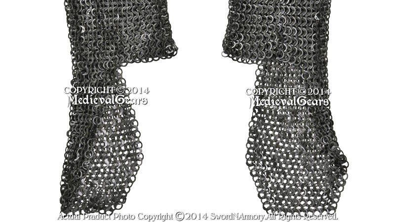 Functional Medieval Chainmail Legging Pair Flat Ring Wedge Riveted Alt SCA LARP