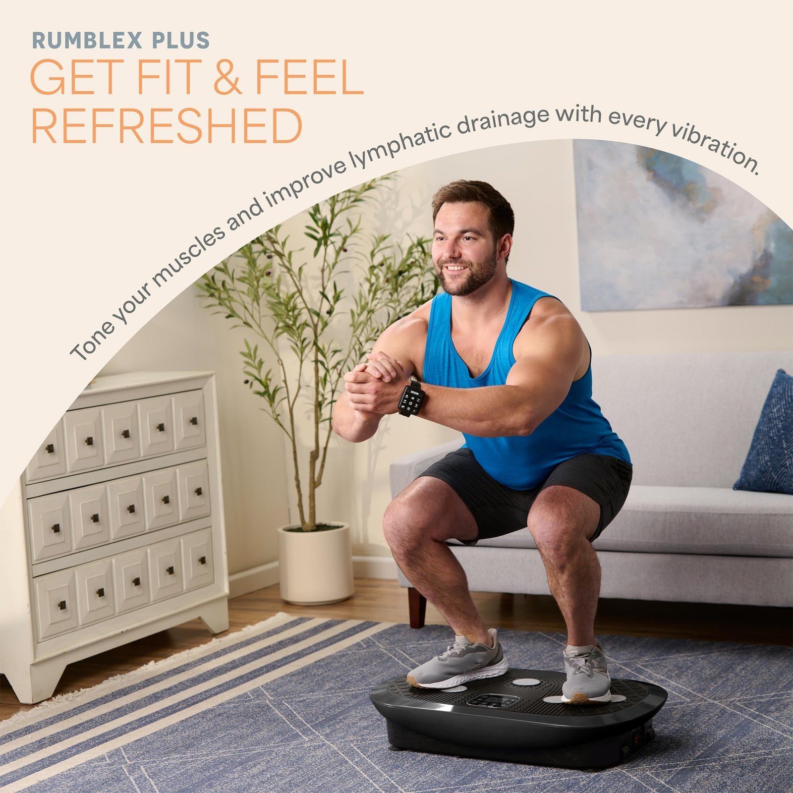 Lifepro Rumblex Plus 4D Vibration Plate Exercise Machine - Fat Burn & Toning