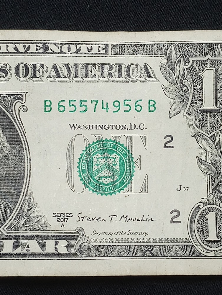 2017A $1 Note Over ink Error. #516