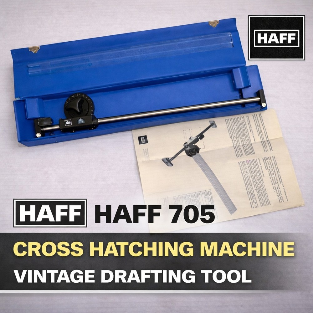 HAFF 705 Cross Hatching Machine Drafting Engineering Graphic Tool w/ Case *Mint*