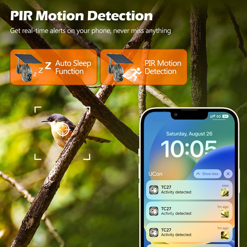 4G LTE Cellular Trail Camera Solar Trail Camera PTZ Cellular Security Camera