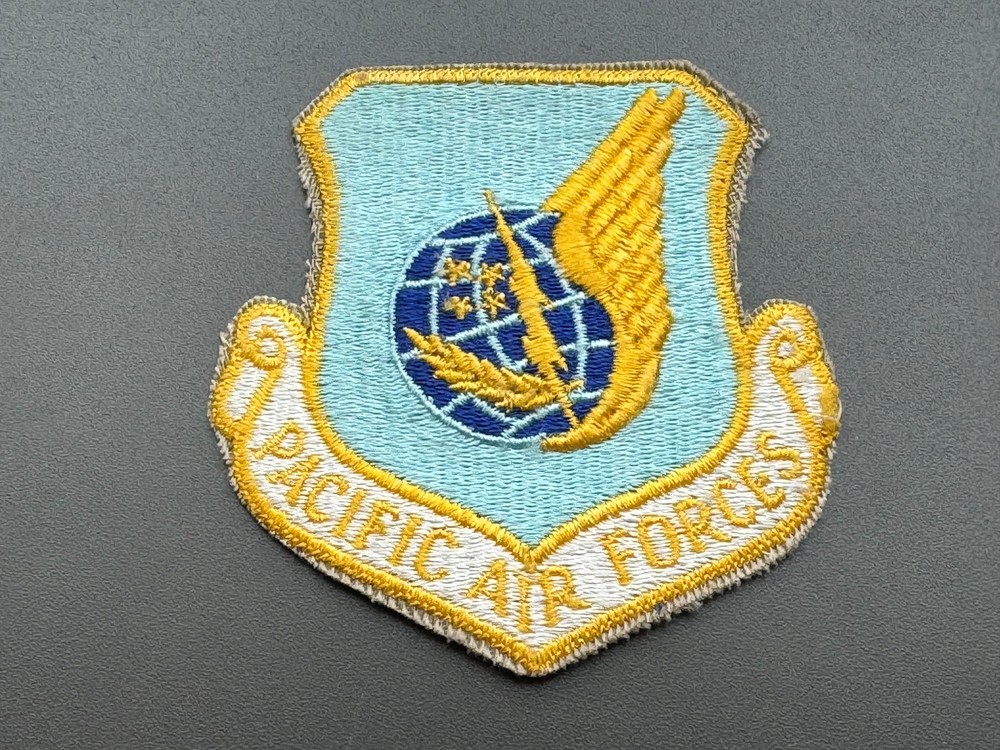 Vintage USAF Pacific Air Forces Patch, Light Blue
