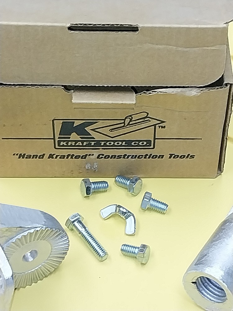 Kraft Tool Concrete Bull Float Bracket 4-Bolt Accepts Threaded Handles