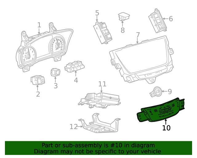 Genuine GM Dash Control Unit 85759686