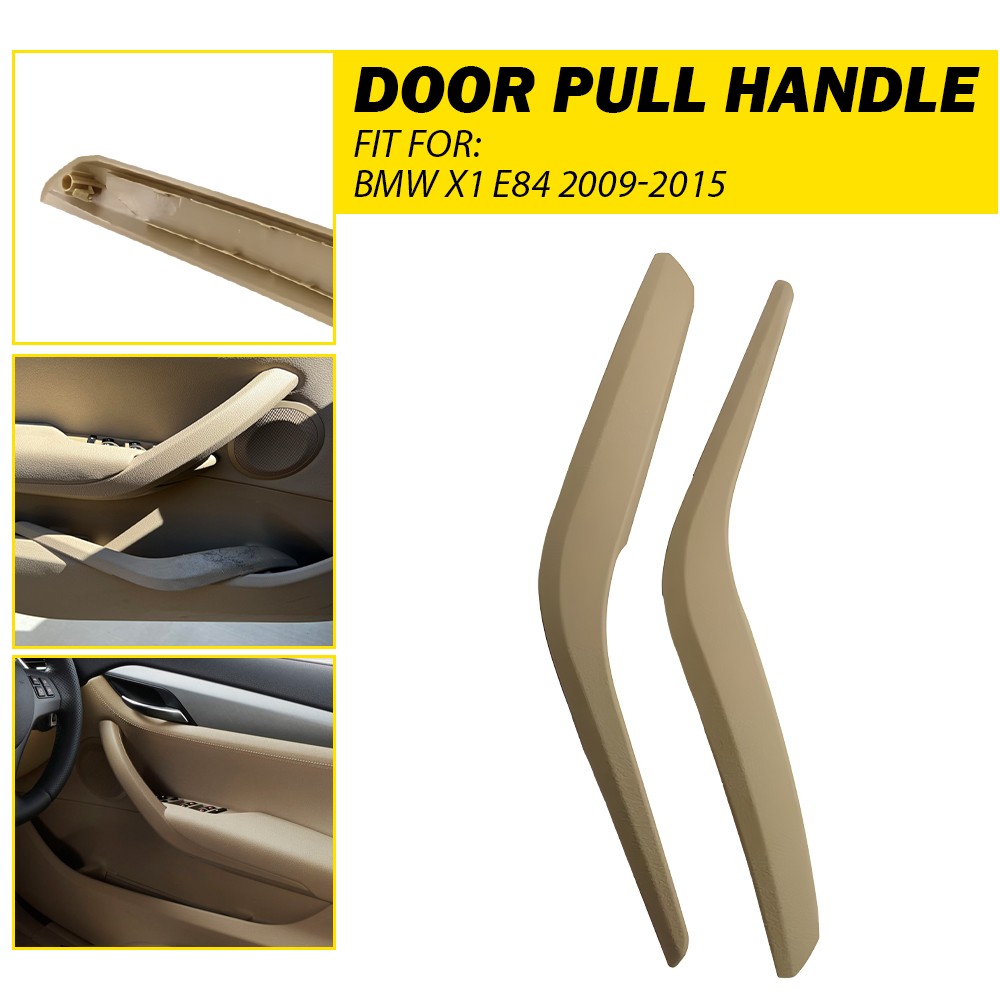 2Pcs Left+Right Inner Door Handle Pull Panel Trim Beige for BMW X1 E84 2009-2015