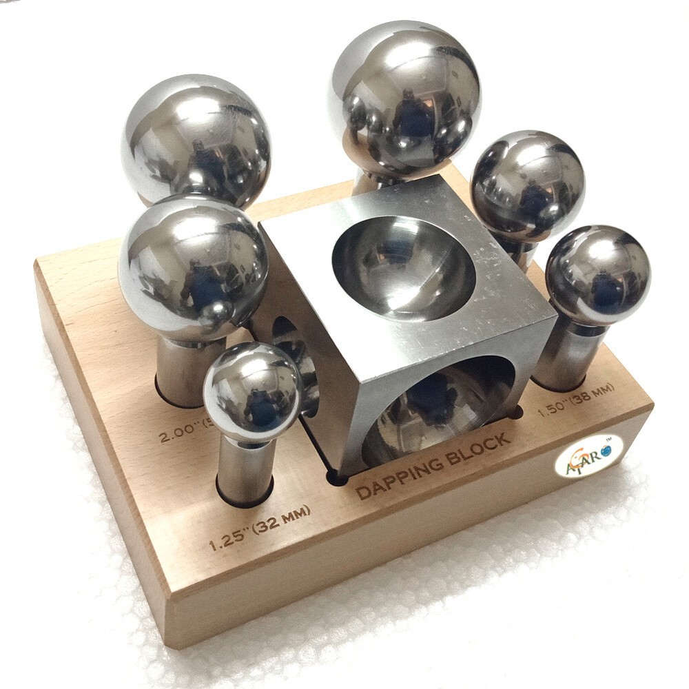 Dapping Doming 6Pc Punch Set, 32-63mm (Extra Large) Punches & Jumbo metalsmith