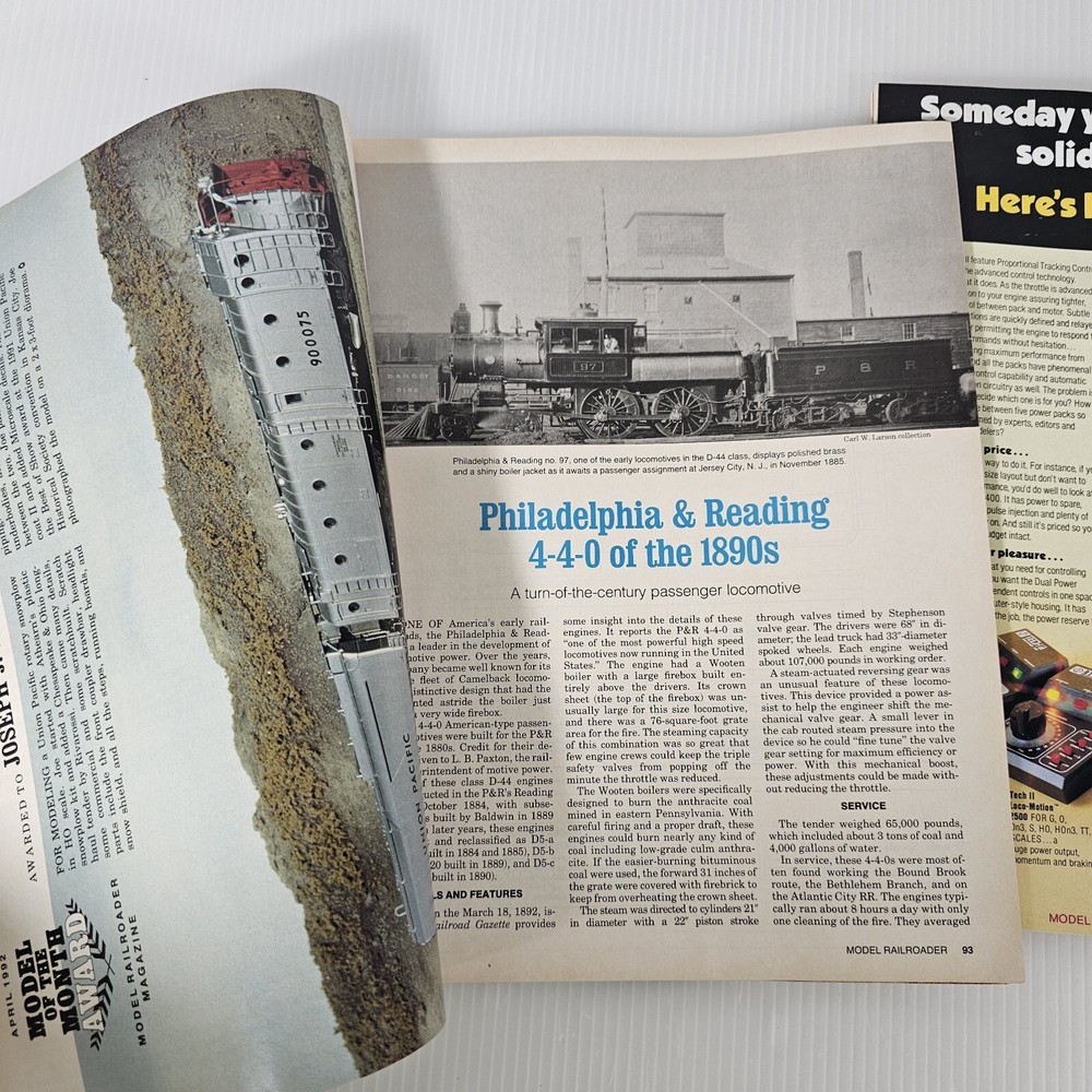 Model Railroader Train Magazines, April 1992 & October 1992
