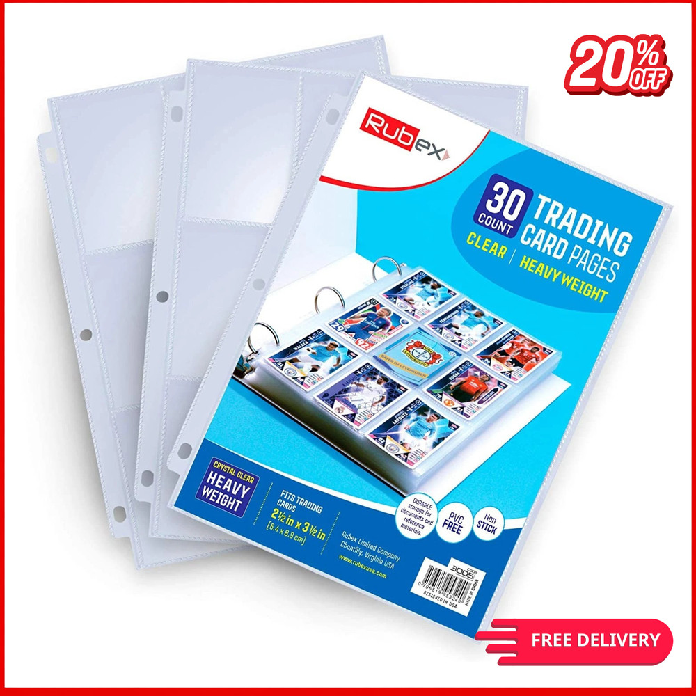 540 Pockets Card Sleeves Binder Sheets Baseball Card Sleeves Pages for 3 Ring...
