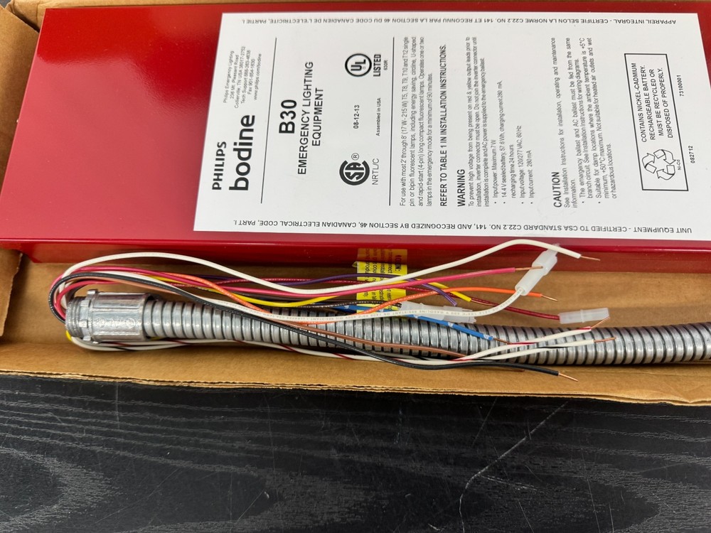 Philips Bodine B30 Self-testing Emergency Lighting Equipment, B30REDM