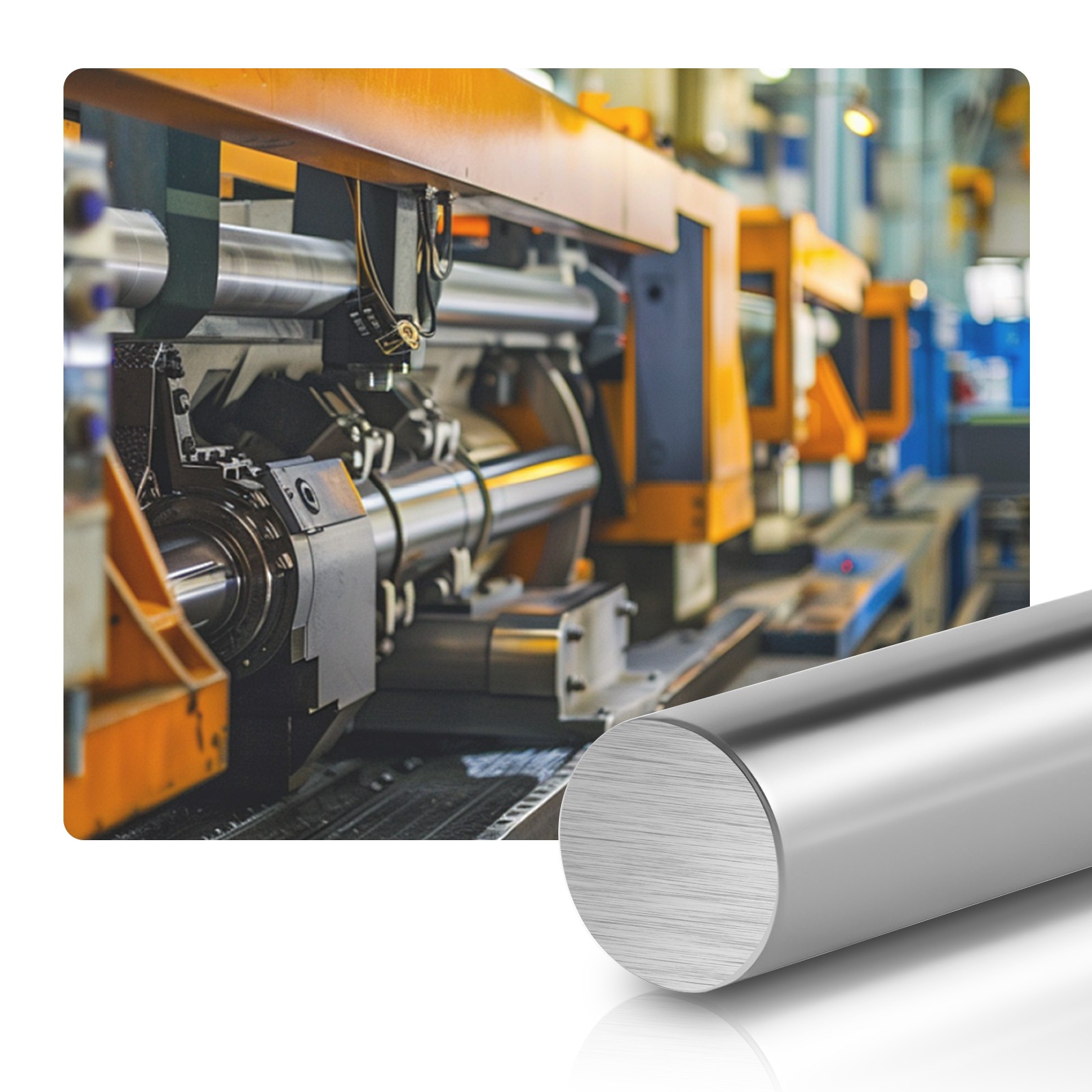 VEVOR 2PCS Linear Motion Rod 25 mm x 1000 mm SFC25 Carbon Steel Linear Rod Shaft