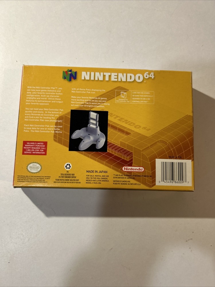 Nintendo 64 Memory Pak CIB
