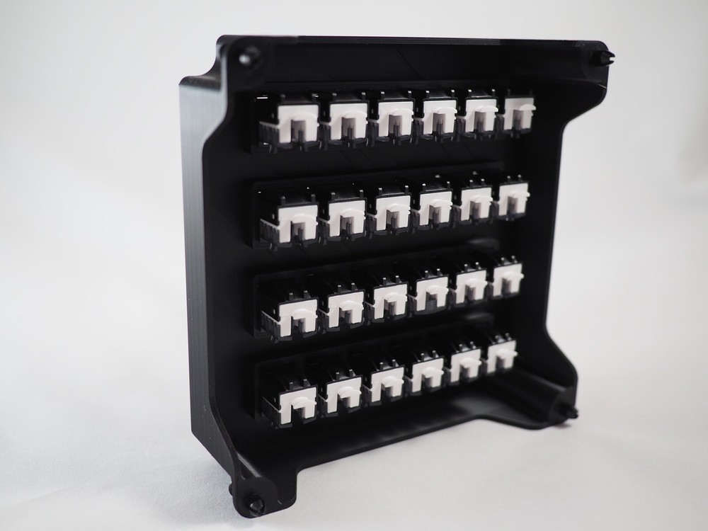 Patch Panel, 24-Port, Cat6 Keystone Jacks for Leviton Structured Media Center