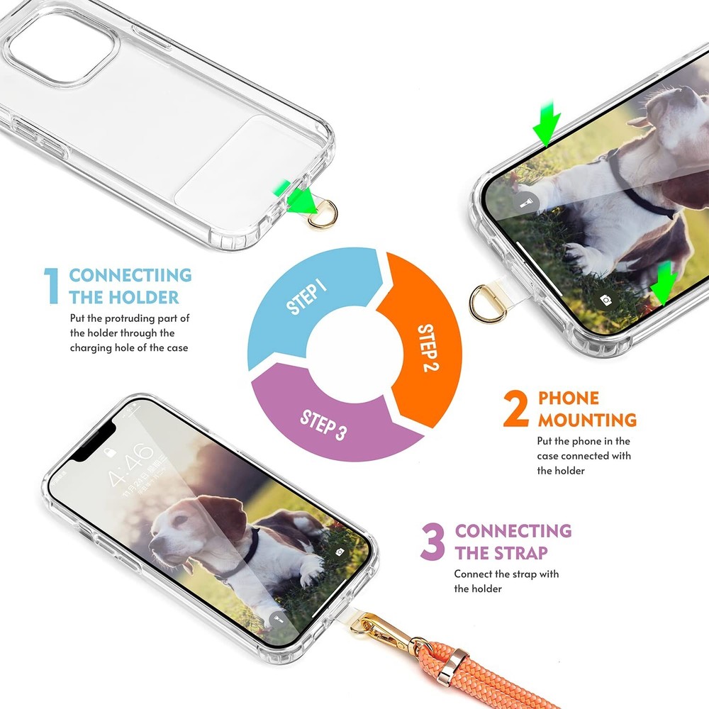 4pcs phone lanyard