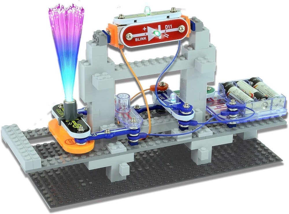 Snap Circuits Bric Structures 130 Piece Building Electronics Kit for Kids 8+
