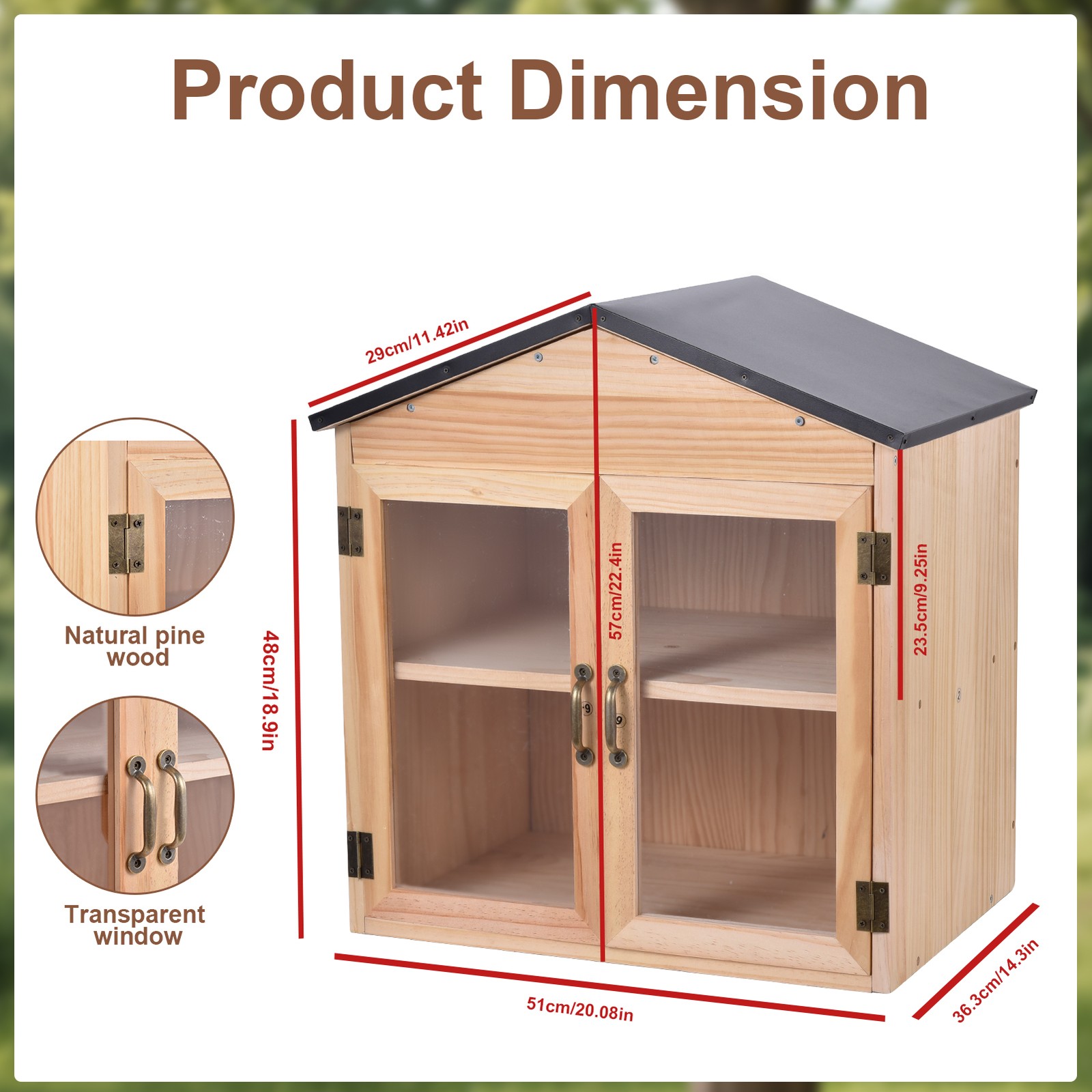 Little Library Box Outdoor Free Library Kit, DIY Little Free Library Double Door