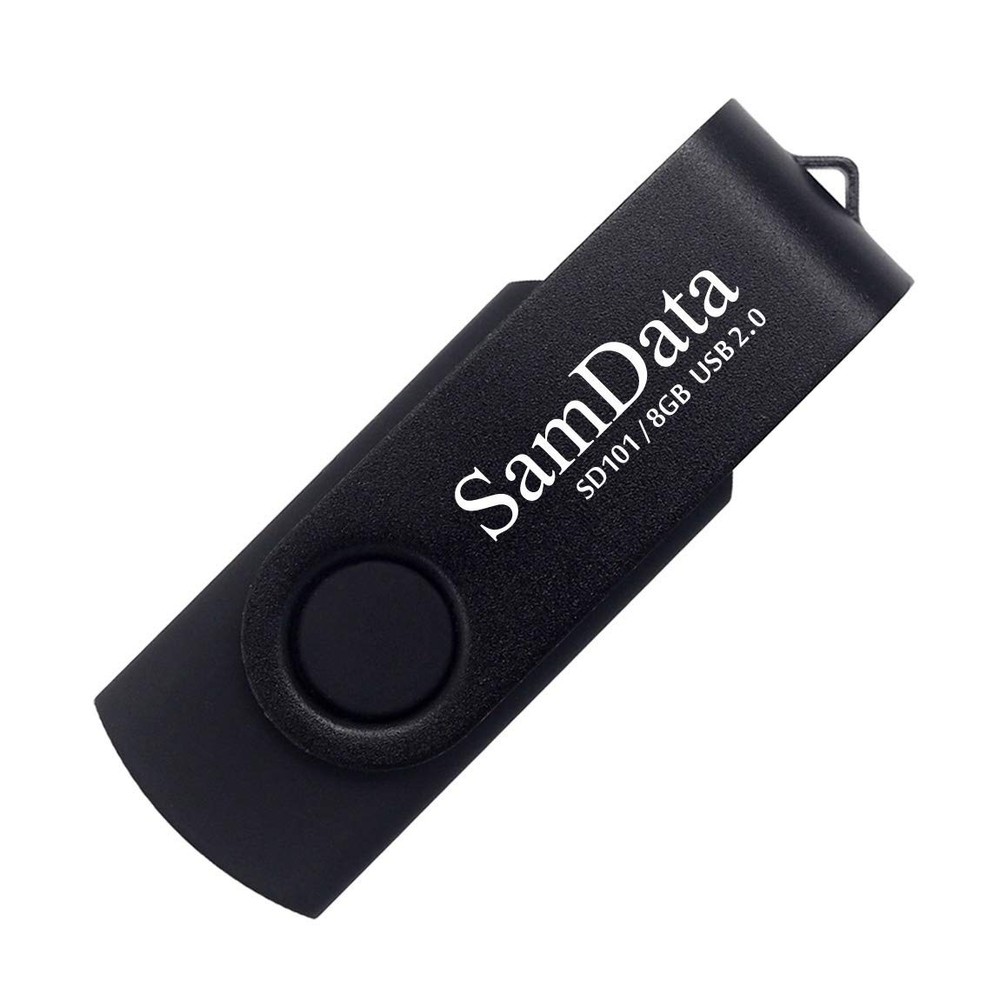 SamData 8GB USB Flash Drives 2 Pack Thumb Memory 8GB, Black 8GB*2
