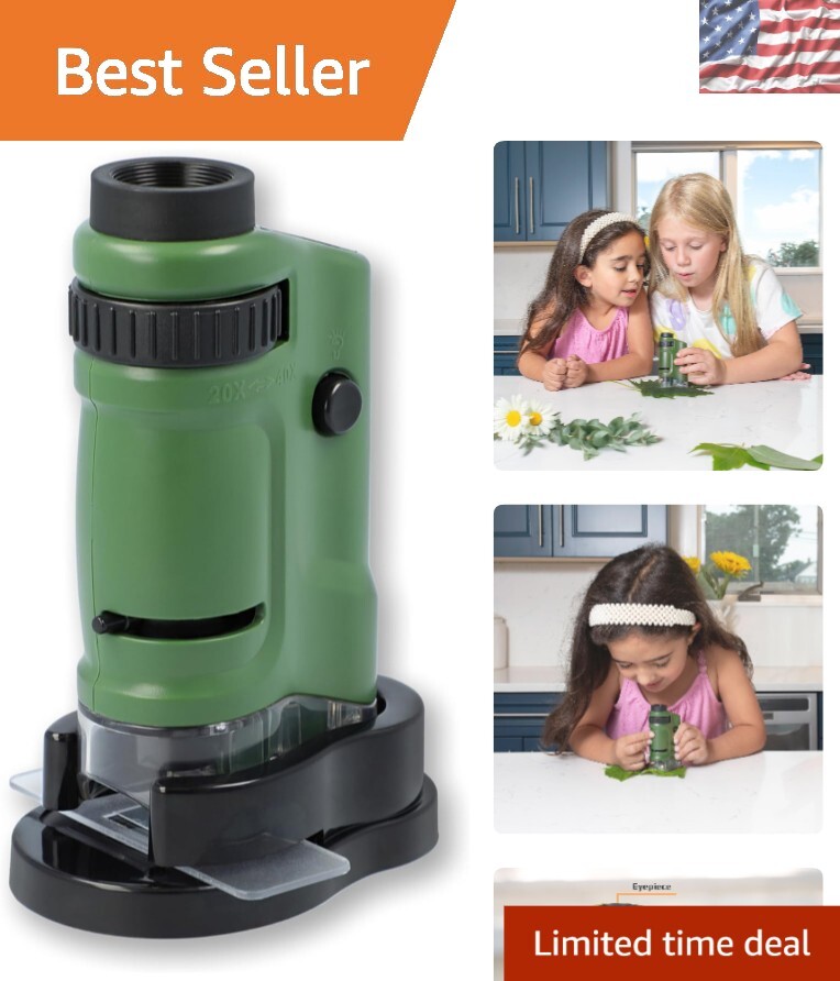 MicroBrite 20x-40x LED Lighted Pocket Microscope – Explore the Microscopic World