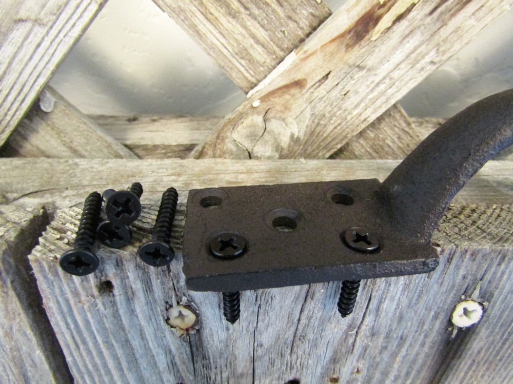 Rustic Craftsman Style 6" Cast Iron Small PULL Handle w/Screws Door Cabinet