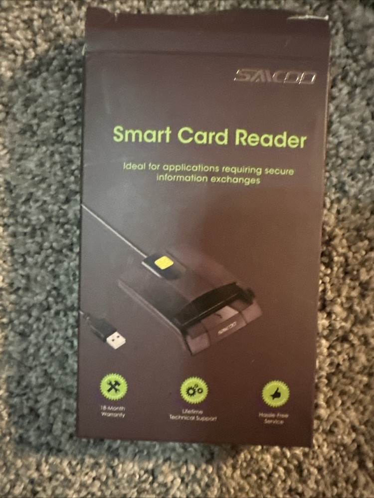 Saicoo DOD Military USB Common Access CAC Smart Card Reader, Compatible with Mac