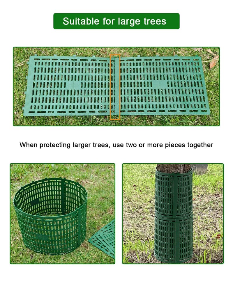 6 PCS Tree Trunk Protector Guard Splicable Bark Breathable Wildlife Shield