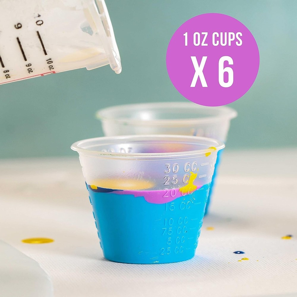 Versatile Paint Mixing Essentials in Durable Cups - 12 Piece Comprehensive Kit