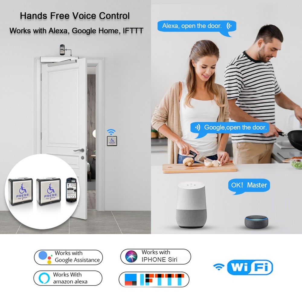 WIFI Smart Handicap Hand Sensor Switch Compatible for Alexa,Google,Phone APP