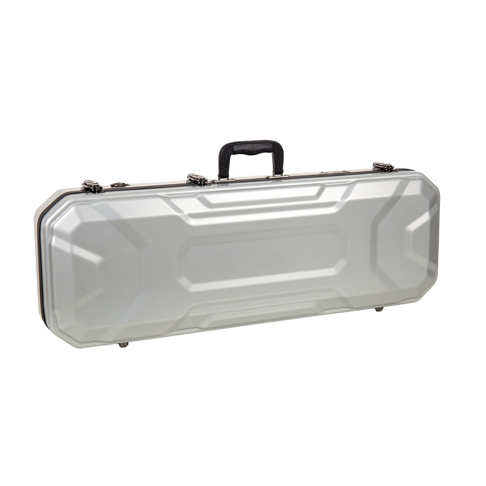 Crossrock Oblong Case fits 4/4 Full-Size Violin-Security Lock-Silver