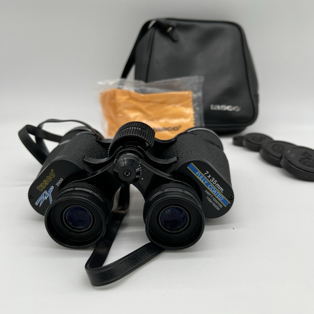 Tasco Zip 2000 Binoculars 7x35, Case And Cloth