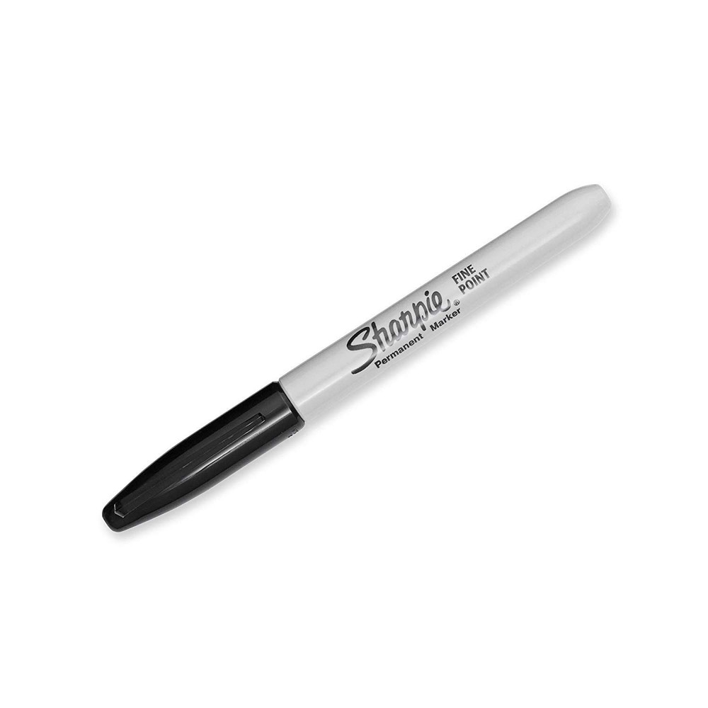 Permanent Marker Fine Point, Black with Sharpie Quick Drying/Waterproof - 36