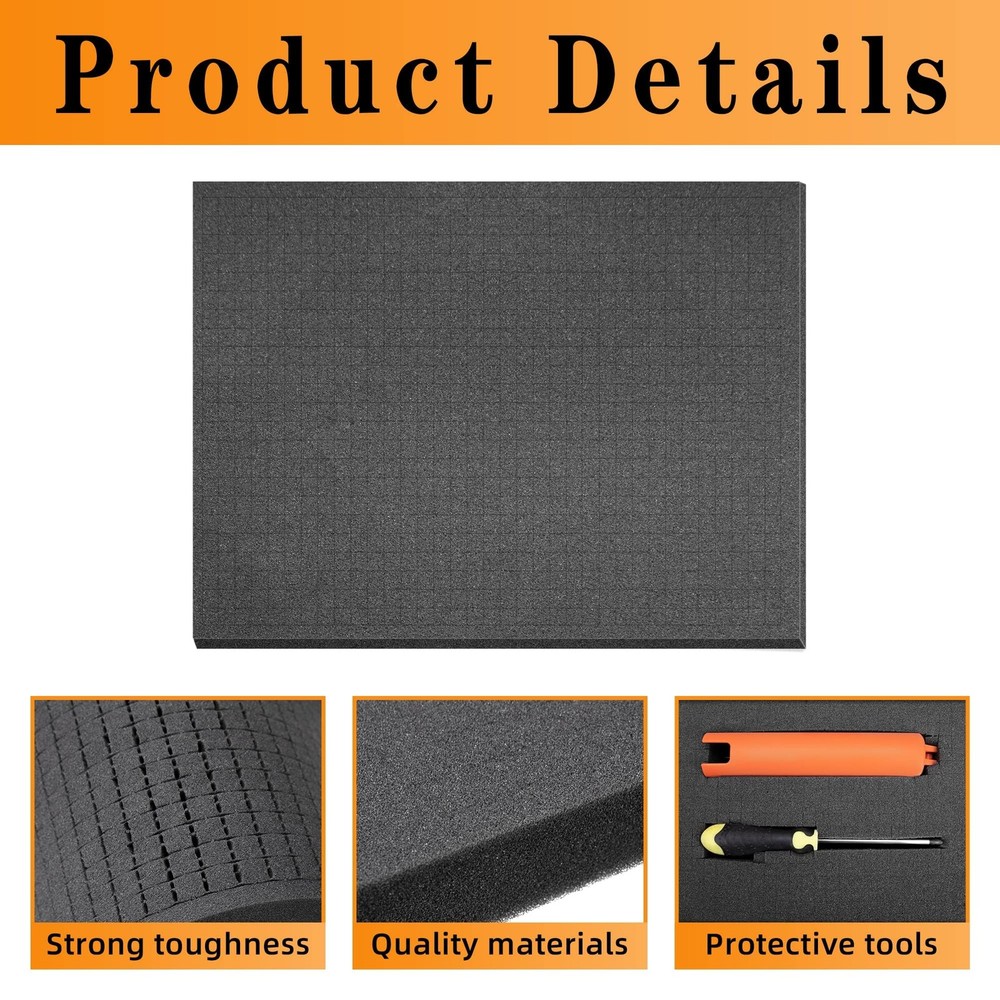 8-Piece Foam Insert Set - Pick & Pluck Design for Game Boxes & Storage Drawers