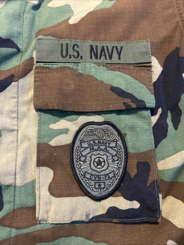 US Navy Military Camouflage Jacket Sz Medium Regular