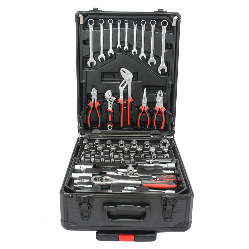 899 Pcs Tool Set w/Trolley Case Box Organize Mechanics Tool Kit Wrenches Socket