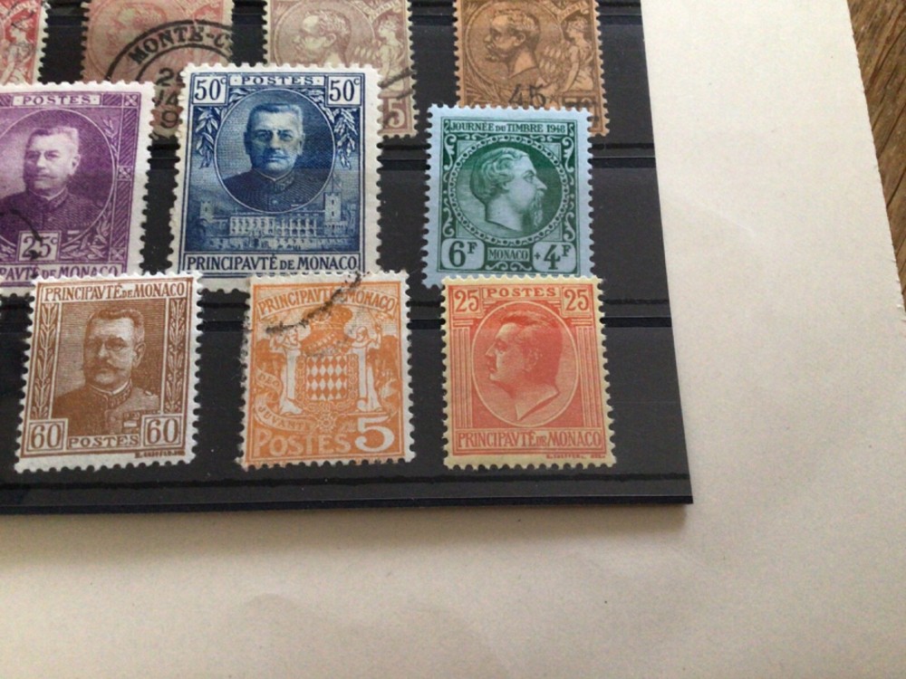 Monaco early mounted mint & used stamps A12594