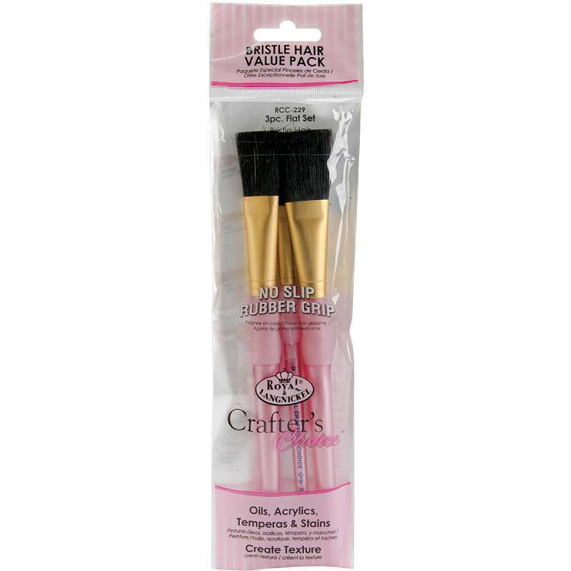 Crafter's Choice Bristle Brush Set 3/Pkg