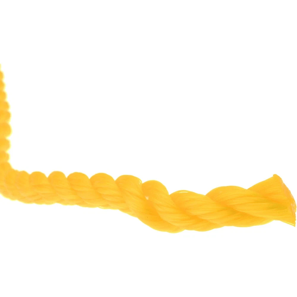 3/8 100ft Yellow Twisted Poly Floatable Rope-Corrosion Resistant UV Resistant