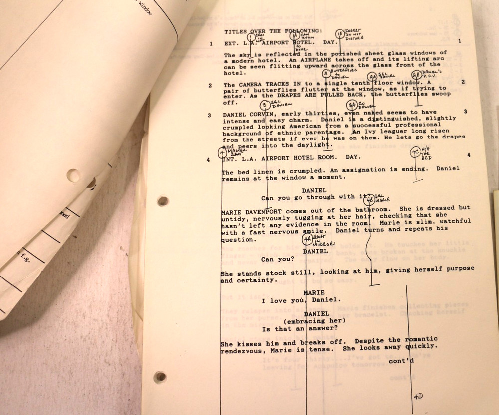 Production Script film Screenplay Cold Heaven by Brian Moore