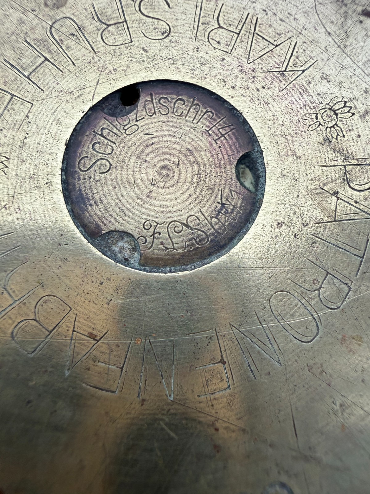 WWI German Trench Art Brass Artillery Shell – Karlsruhe Ammunition 1916