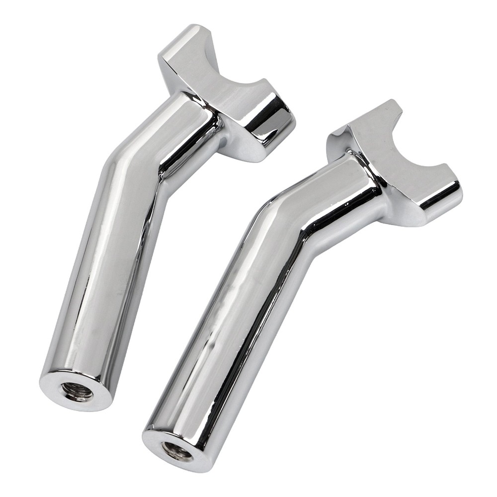 Chrome 6.5" Pullback Handlebar Risers For Harley Softail Dyna Super Wide Glide