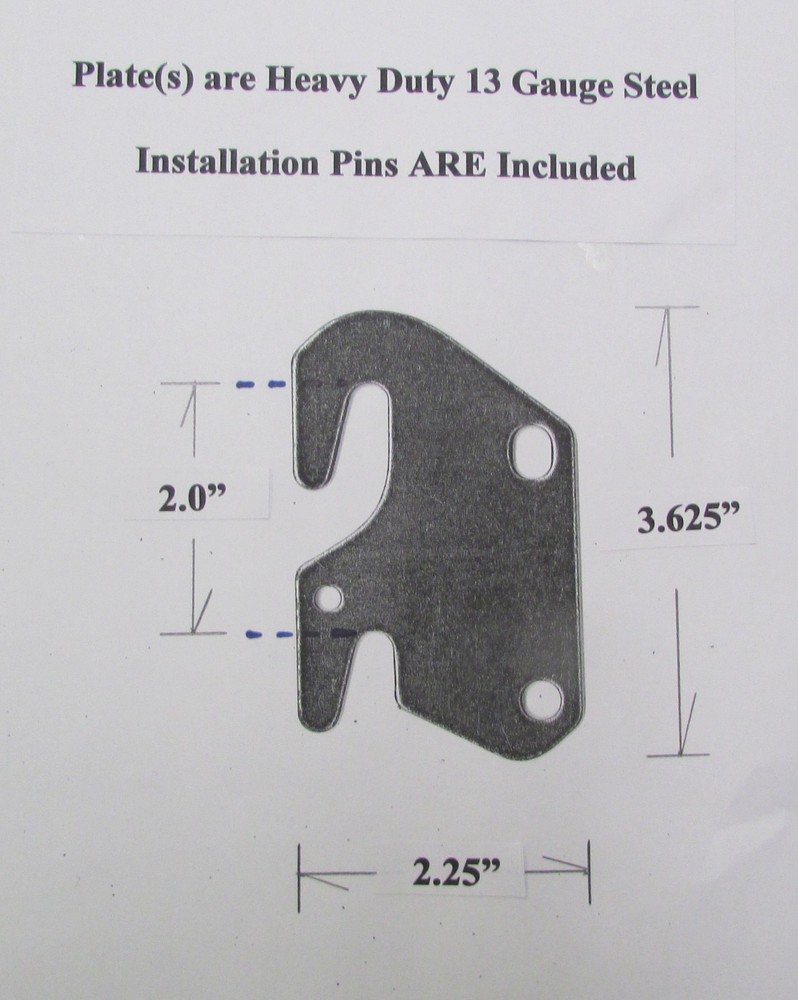 "Draw-Tite" Hooked Bed Plates