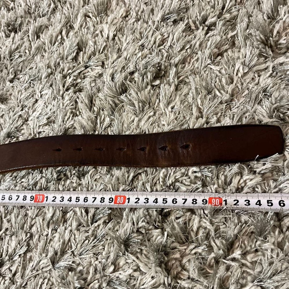 VINTAGE WORKS BASIC LABEL leather belt