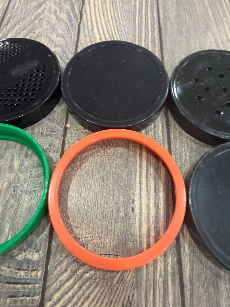 Magic Bullet Replacement Lids & Rings Set - Includes 4 Lids & 2 Sealing Rings