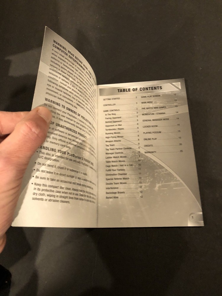 wwe smackdown vs raw 2006 ps2 manual Only