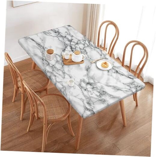 Black and White Marble 48" x 30" (Rectangular) Marble(black and White)
