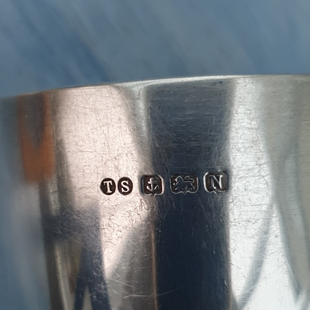 SOLID SILVER WINE GOBLET CUP 101gm BIRMINGHAM 1937