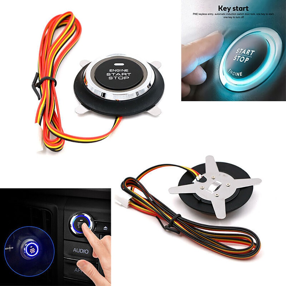 Keyless Entry Engine Start Alarm System Push Button Remote Starter Stop Car