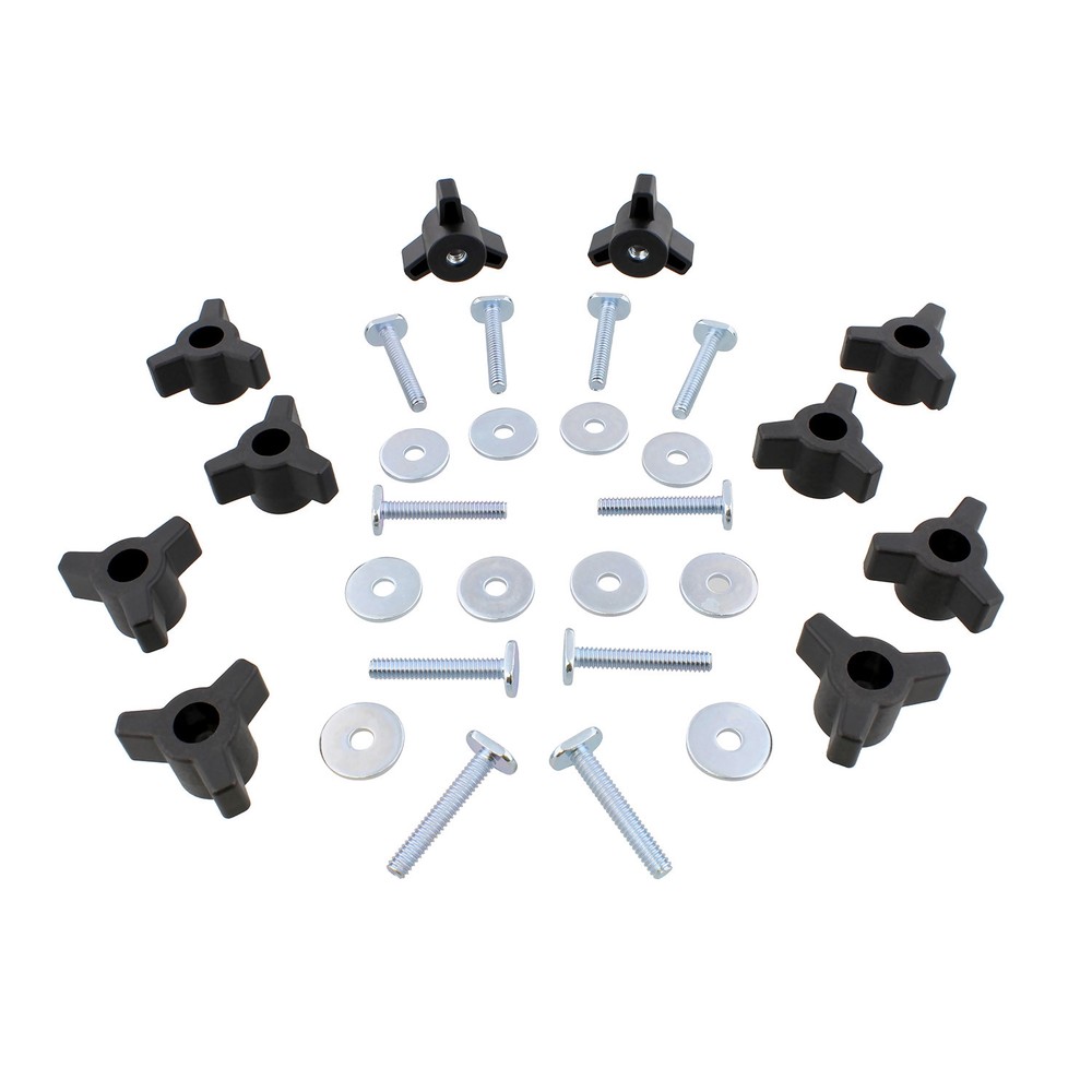 DCT 3 Star Knobs Kit 10pk 1/4in-20 Threaded Knob Set with Jig Knobs and Bolts