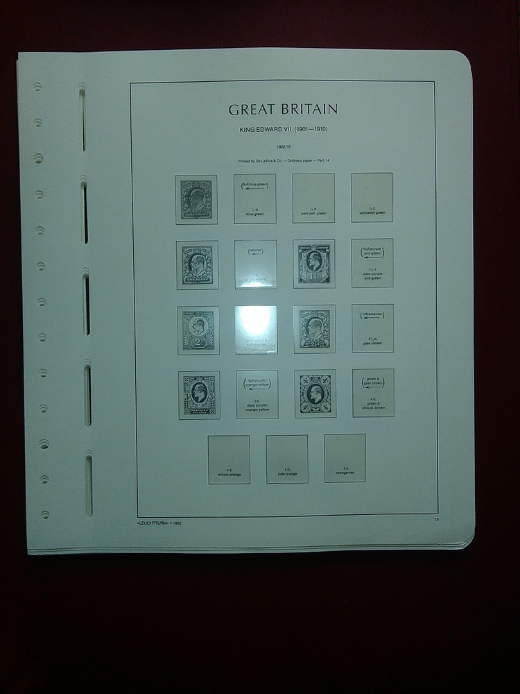 LIGHTHOUSE  Hingeless album pages Great Britain 1901-1952 Used Ref 1901.0E