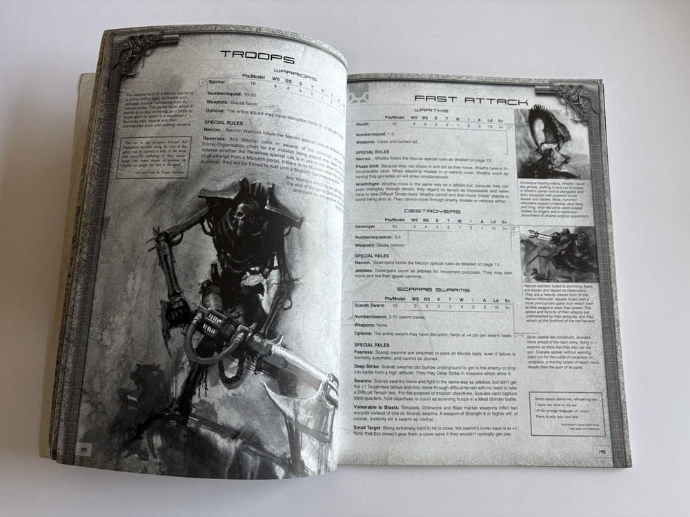 Warhammer 40K Codex Necrons Games Workshop 2002